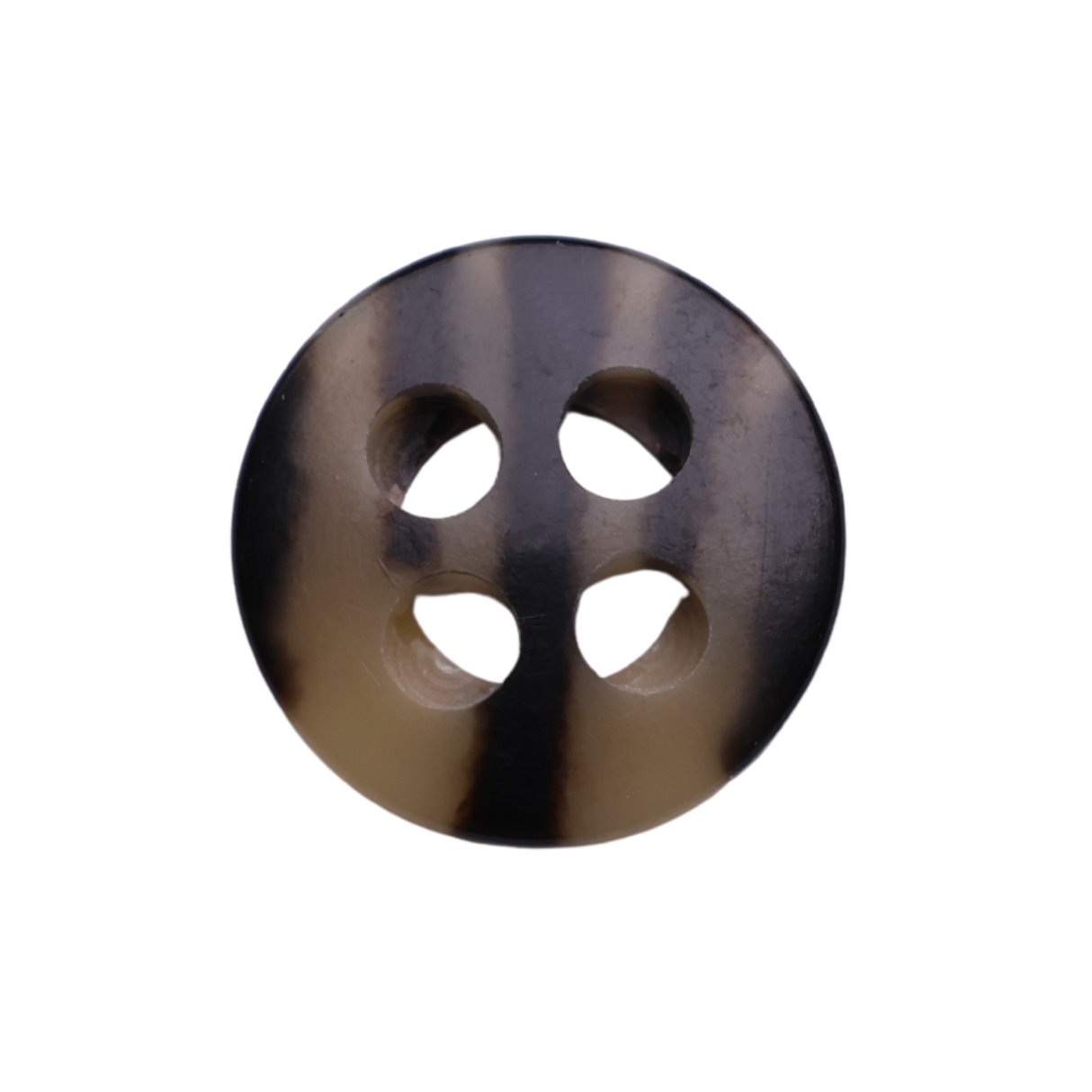 AUBURN Button : Dark Brown(#52), 4-Hole, 2 Sizes, by Dozen(12 pcs)/Gross(144 pcs)