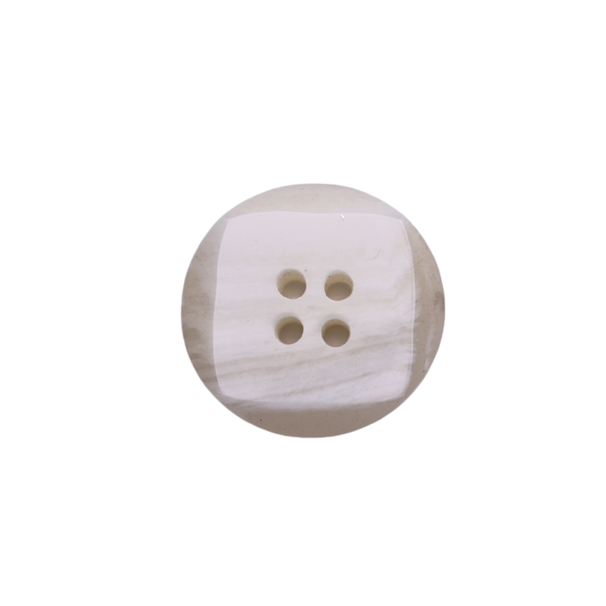 BARBIZON Button: White(#6512), 4-Hole, 1 Size(L36), by Dozen(12 pcs)/Gross(144 pcs)