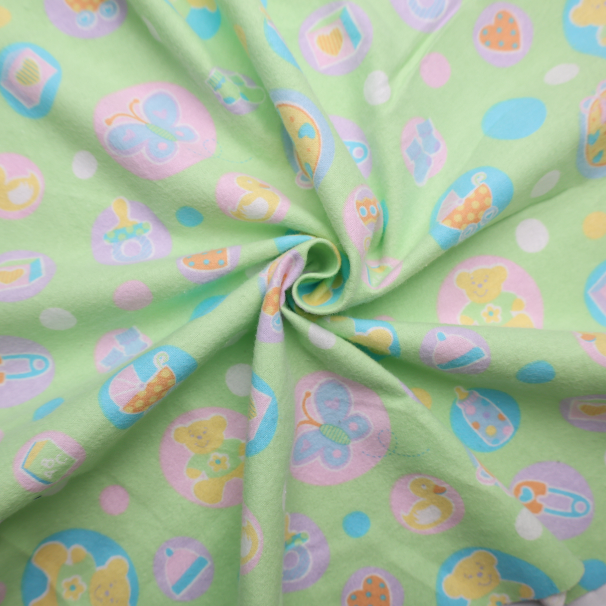 100% Cotton Flannel Fabric/7Type Cartoon Printed For Baby- By the Yard