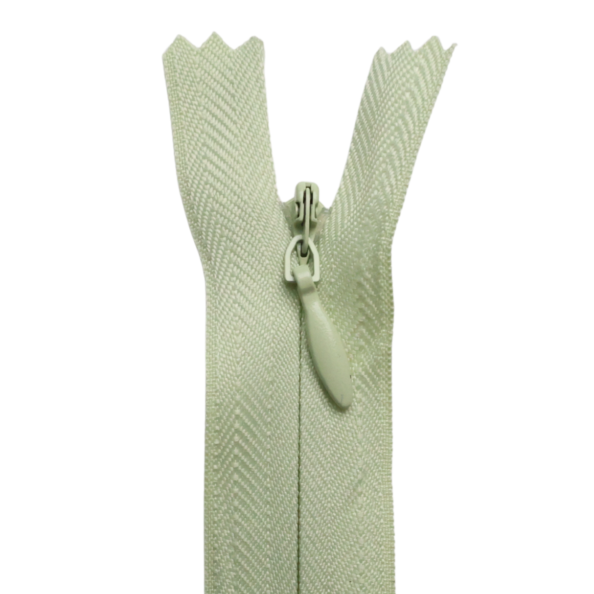 All Purpose, Plastic Invisible Zippers -18", Green Shade