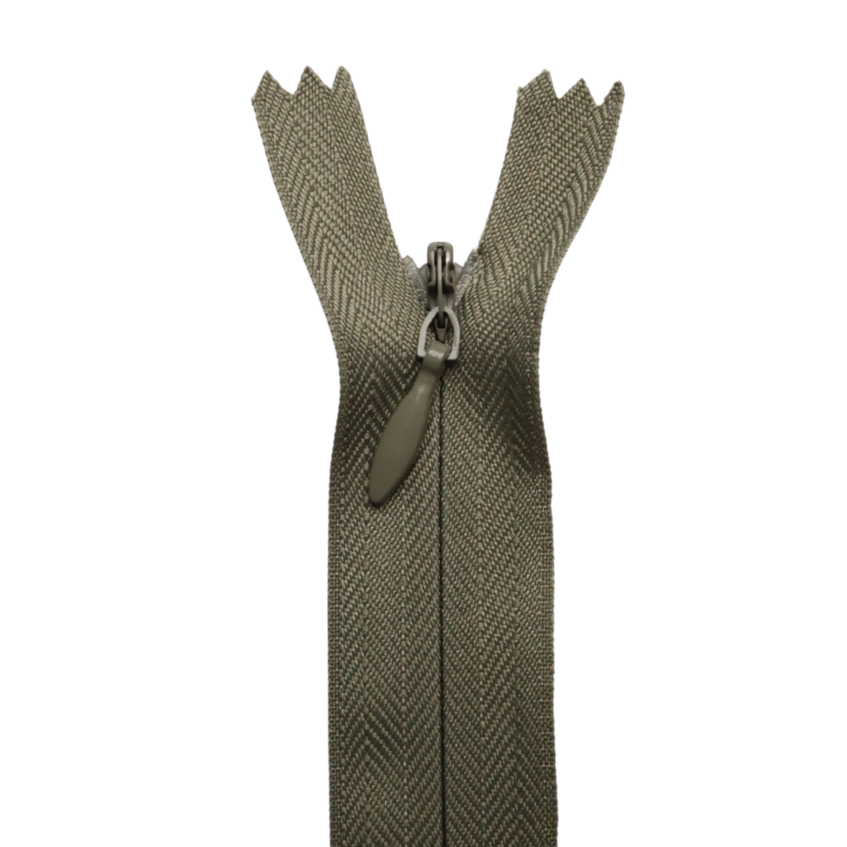 All Purpose, Plastic Invisible Zippers -18", Green Shade