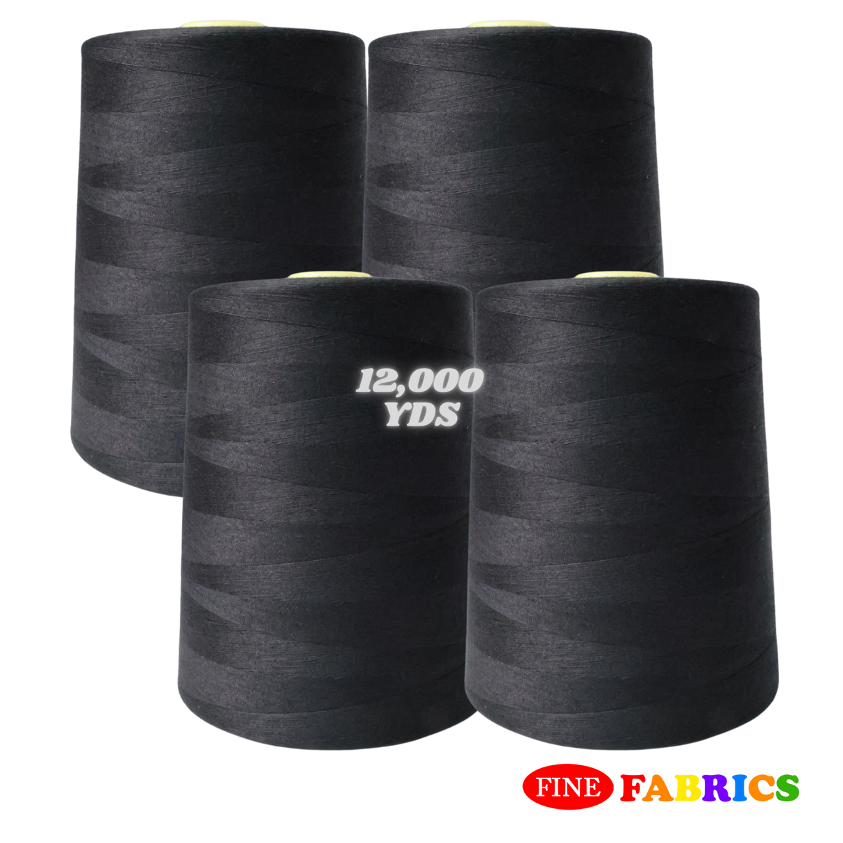 Sewing Threads: 12,000 Yards: All-Purpose: 100% Polyester: Tex24: 6 Colors: Single/Pack