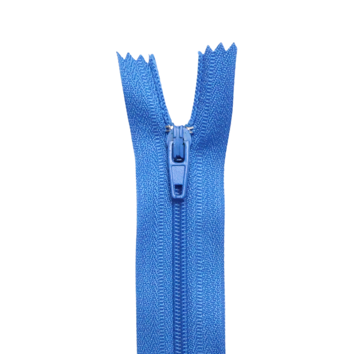 Plastic Normal Zippers: 24", Closed-End, All-Purpose, BLUE Shade