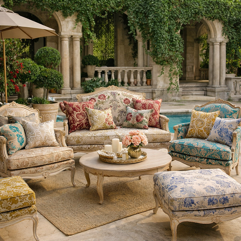 Upholstery Fabric, Luxurious Jacquard Brocade, Ornate Floral Vine Pattern(11 Types) - By the Yard