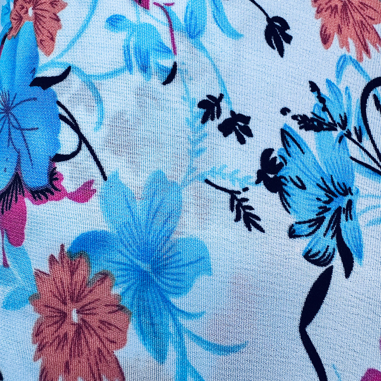 Chiffon Fabric, Scattered Blossom(5 Styles) - Lightweight & Flowing - By the Yard