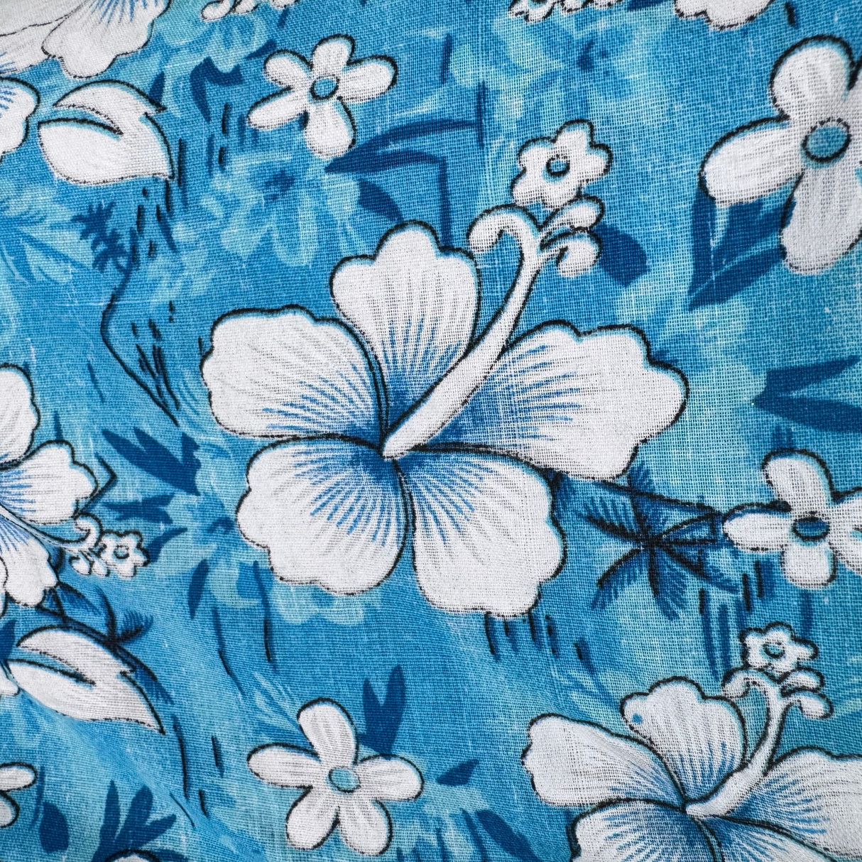 Cotton-Blend Fabric, Large-Scale Hibiscus Tropical, Hawaiian Floral(3 Styles) - By the Yard