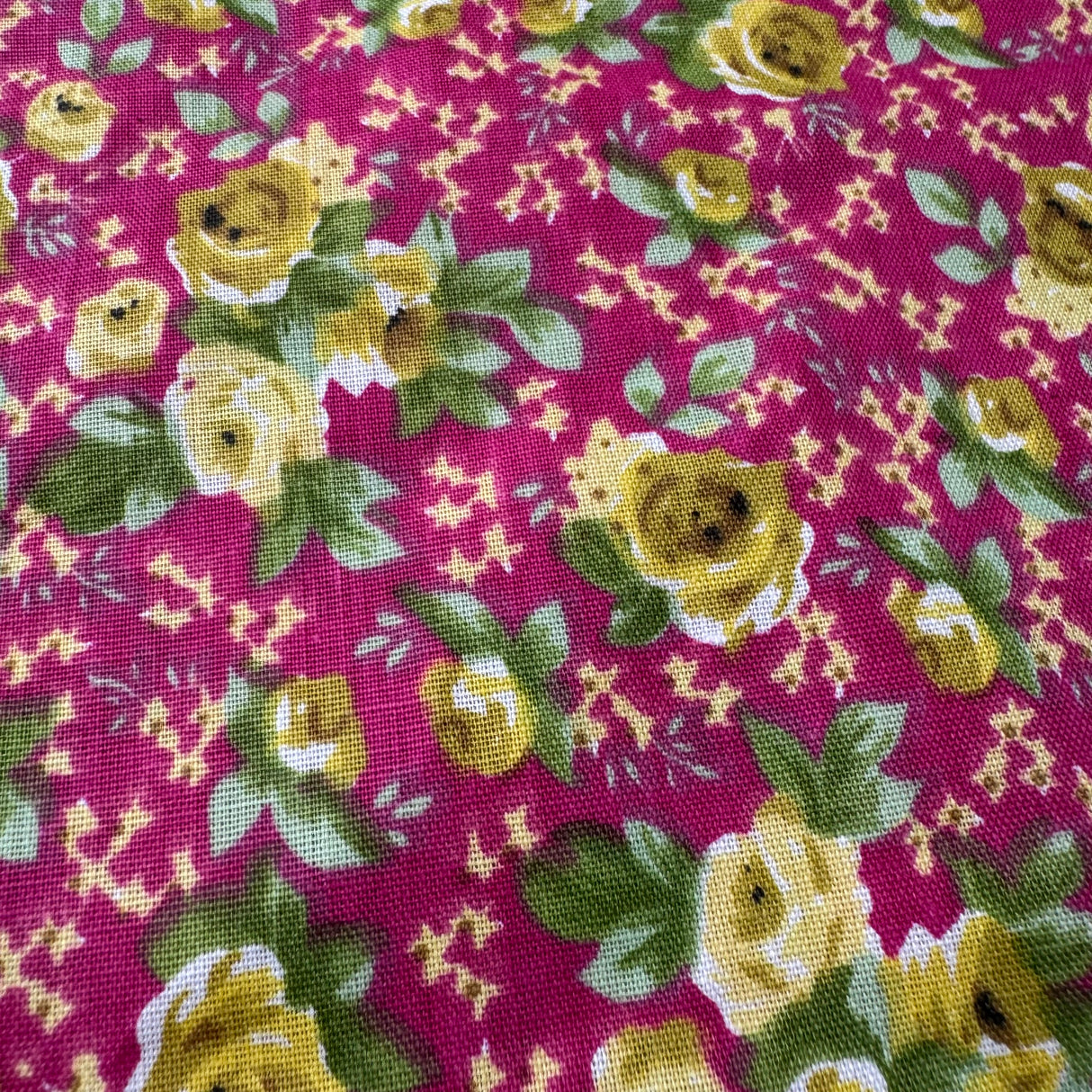 Cotton-Poly Blend Fabric, Vintage Garden Rose Pattern(6 Styles) - By the Yard