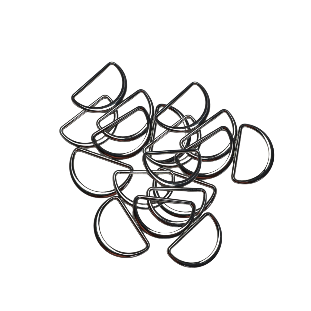 Strong Semi-Circular D-Rings for Belts, Bags, Straps, and DIY Projects
