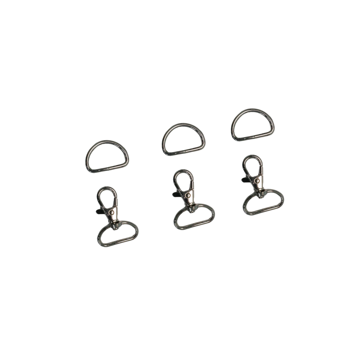 Swive Hook & D-Ring: Silver, High-End, Belts & Bag Making, 1/2"(12mm)
