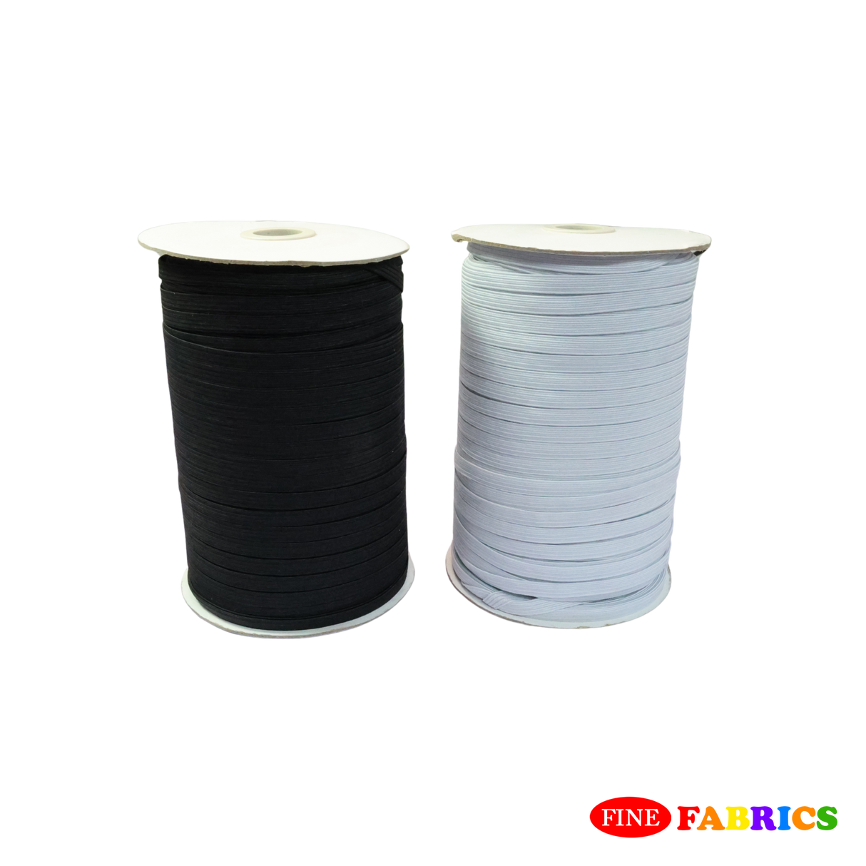 Knitted Elastic Band, 200 Yards/Roll, 2 Colors(White, Black), 2 Sizes(1/4", 1/2")