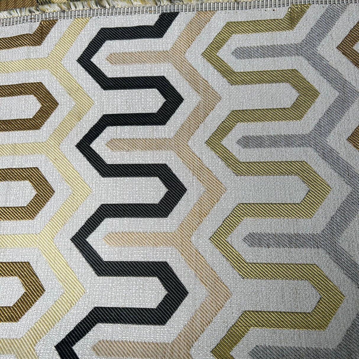Textured Woven Upholstery Fabric, Geometric Chevron Weave Pattern (4 Styles) - By the Yard
