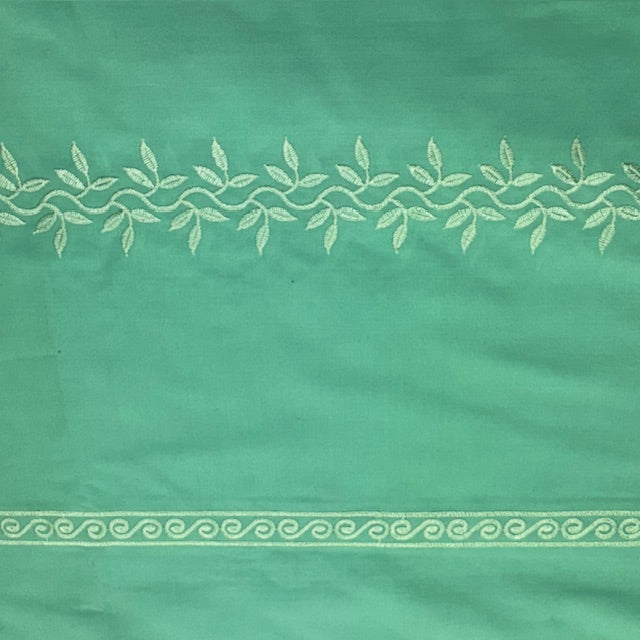 Embroidery Lace Cotton-Poly Fabric, 9 Colors, Different Patterns - By the Yard