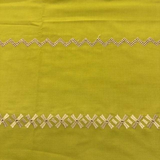 Embroidery Lace Cotton-Poly Fabric, 9 Colors, Different Patterns - By the Yard