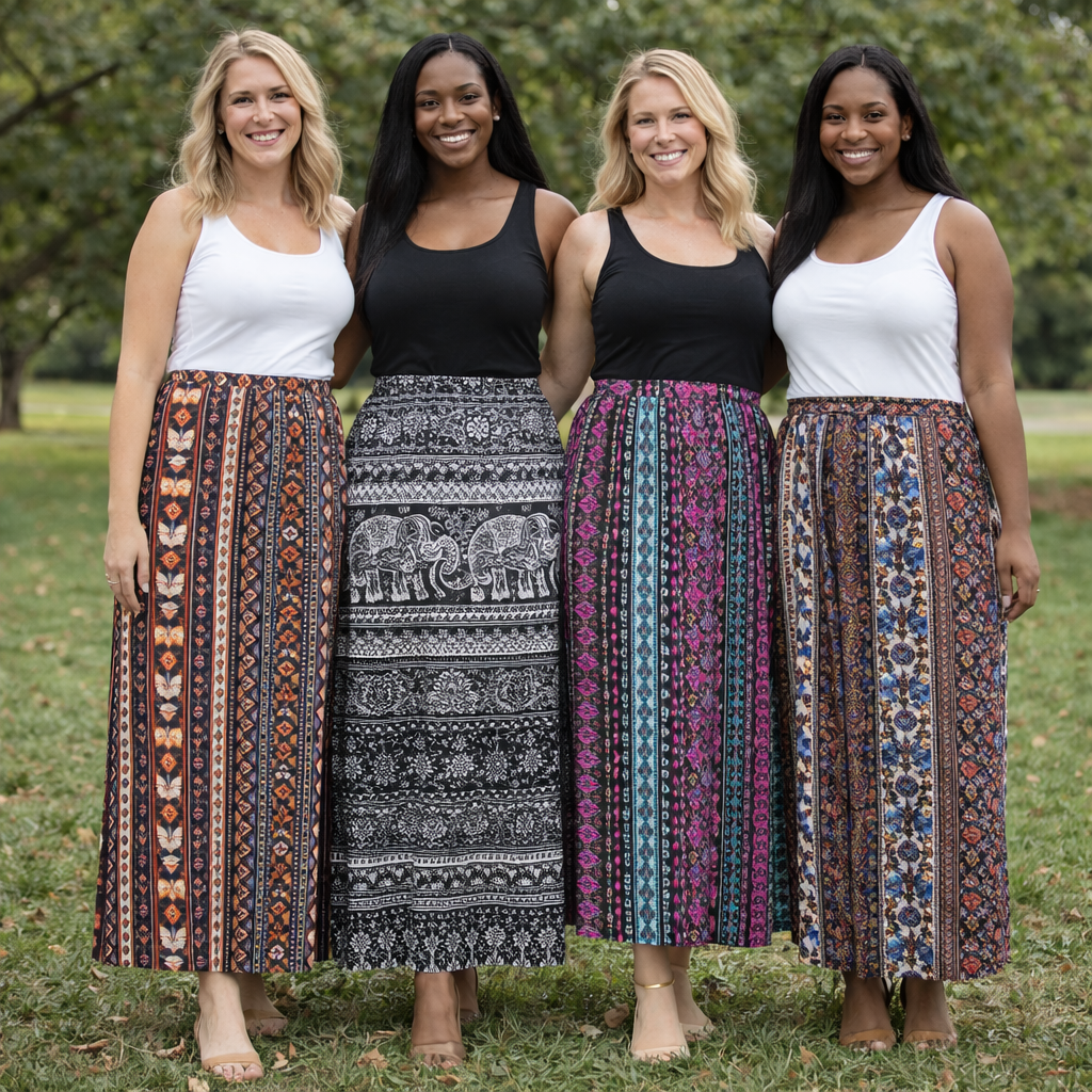 Jersey Knit Fabric, Bohemian Ethnic-Inspired Pattern(4 Types) - By the Yard