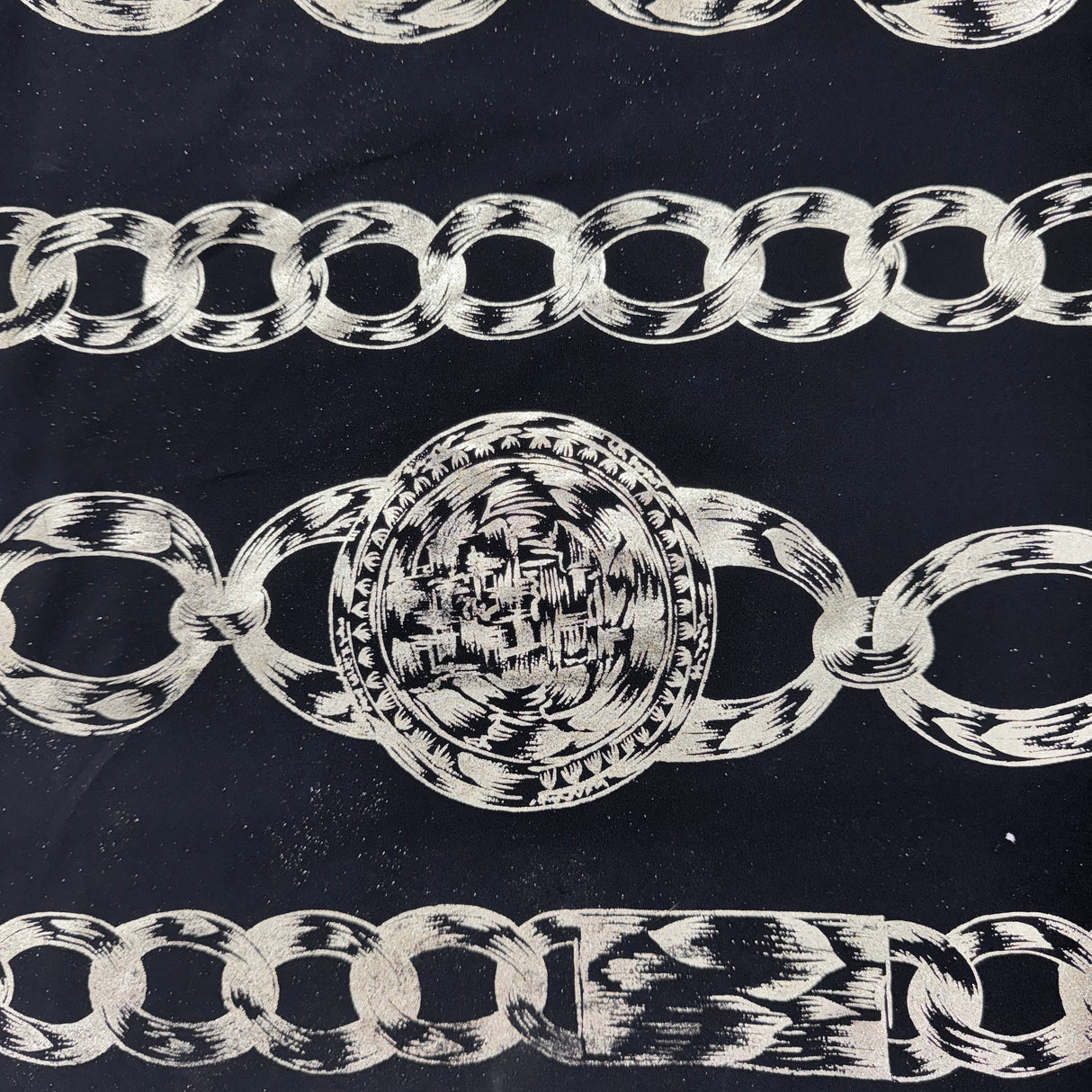 Poly-Blend Fabric, Chain Link & Medallion(4 Colors) - By the Yard