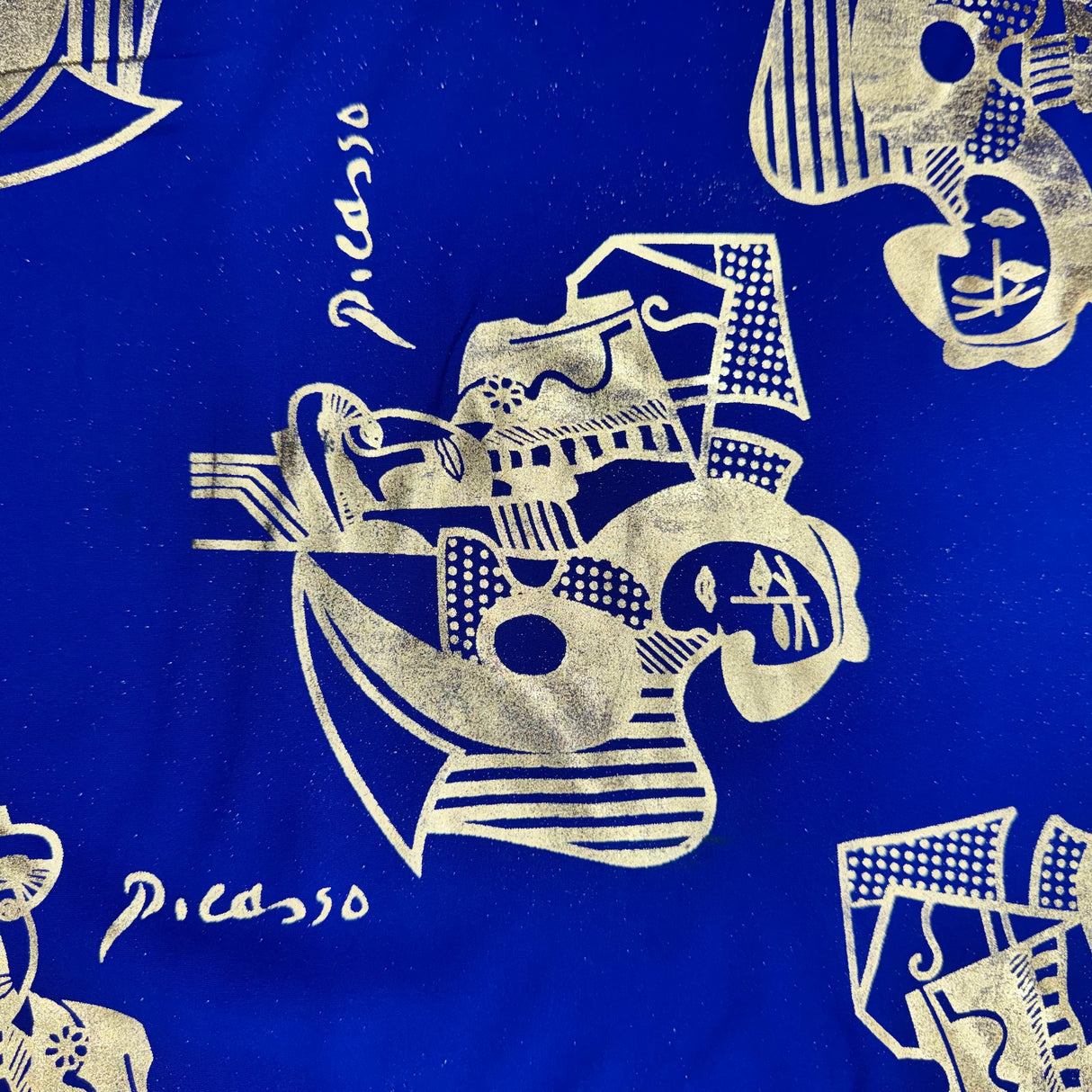 Poly-Blend Fabric, Abstract Portrait, Cubist-Inspired(2 Colors) - By the Yard