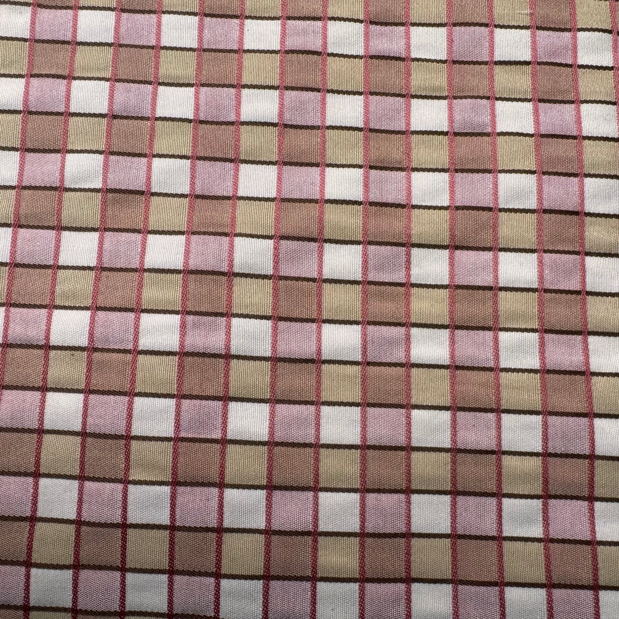 Cotton-Blend Fabric, Small Color-Block Check(4 Colors) - By the Yard