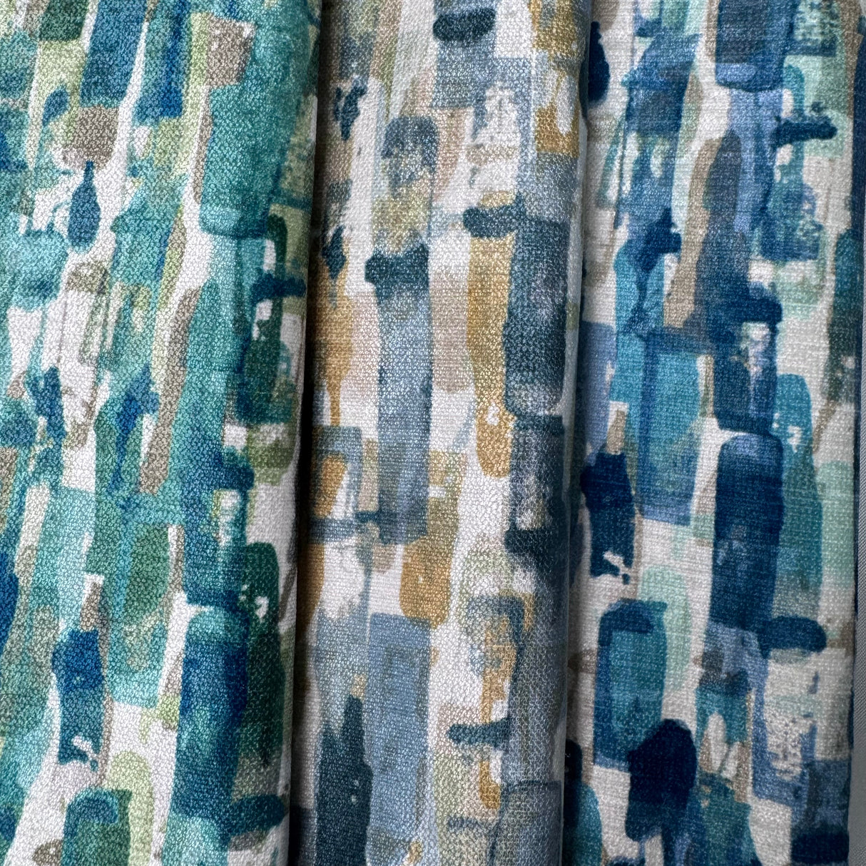 Textured Woven Upholstery Fabric, Vertical Brushstroke Block Pattern(3 Styles) - By the Yard