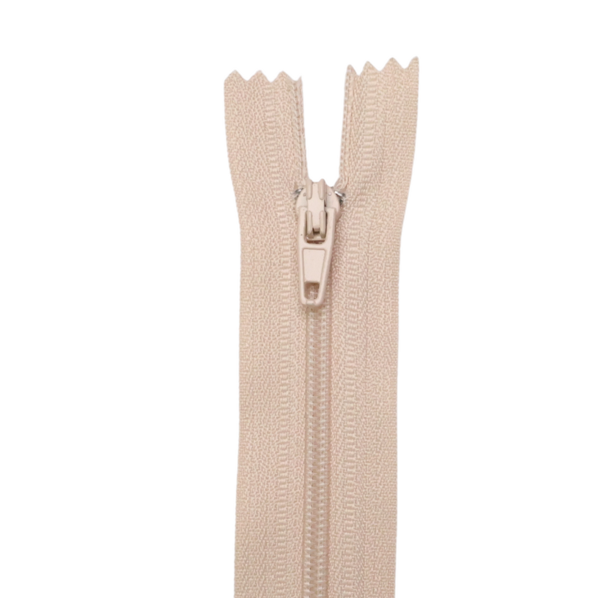Plastic Normal Zippers: 18", Closed-End, All-Purpose, Neutral Shade