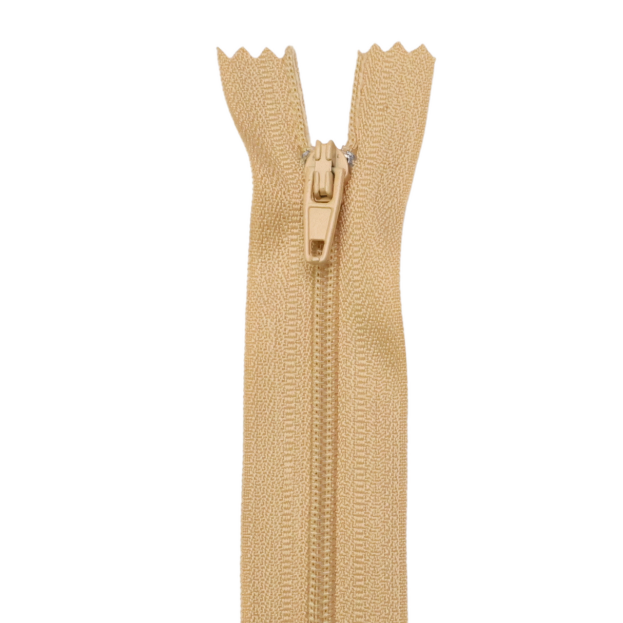 Plastic Normal Zippers: 18", Closed-End, All-Purpose, Neutral Shade