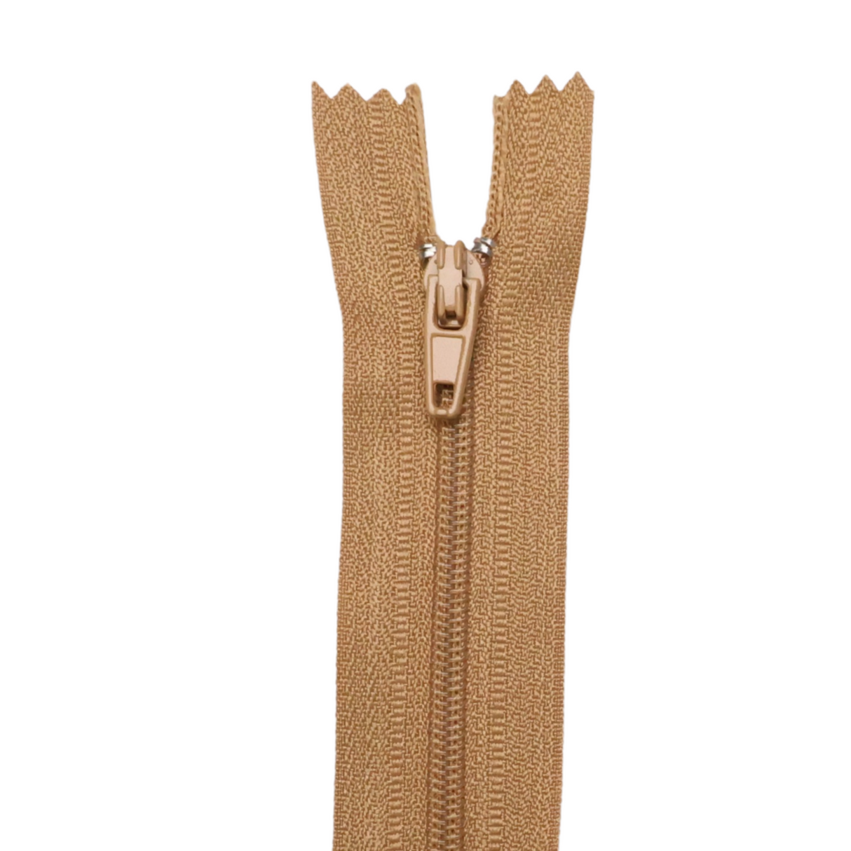 Plastic Normal Zippers: 18", Closed-End, All-Purpose, Neutral Shade