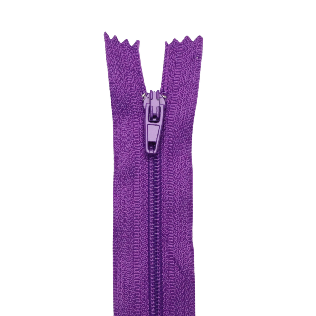 Plastic Normal Zippers: 18", Closed-End, All-Purpose, PURPLE Shade