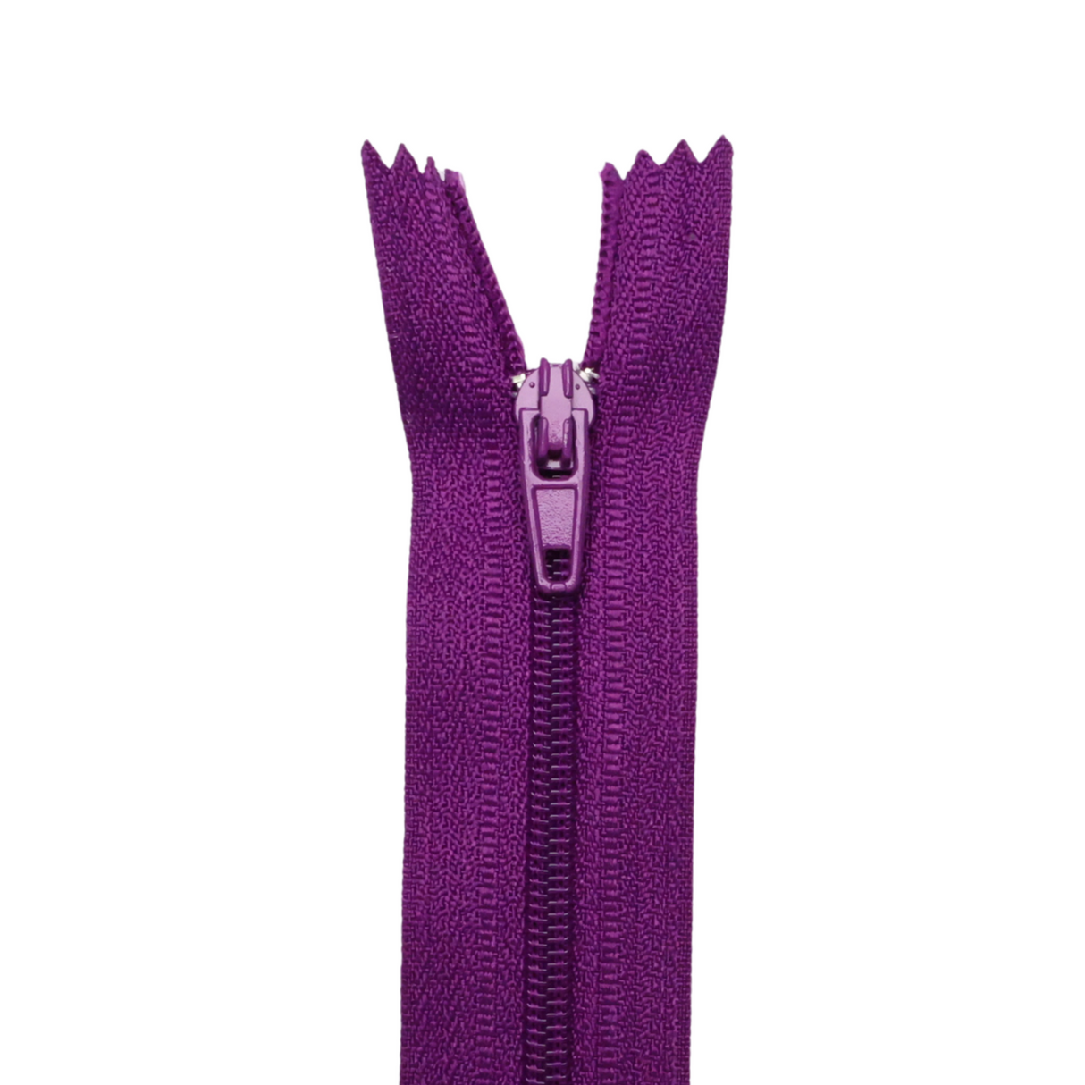 Plastic Normal Zippers: 18", Closed-End, All-Purpose, PURPLE Shade