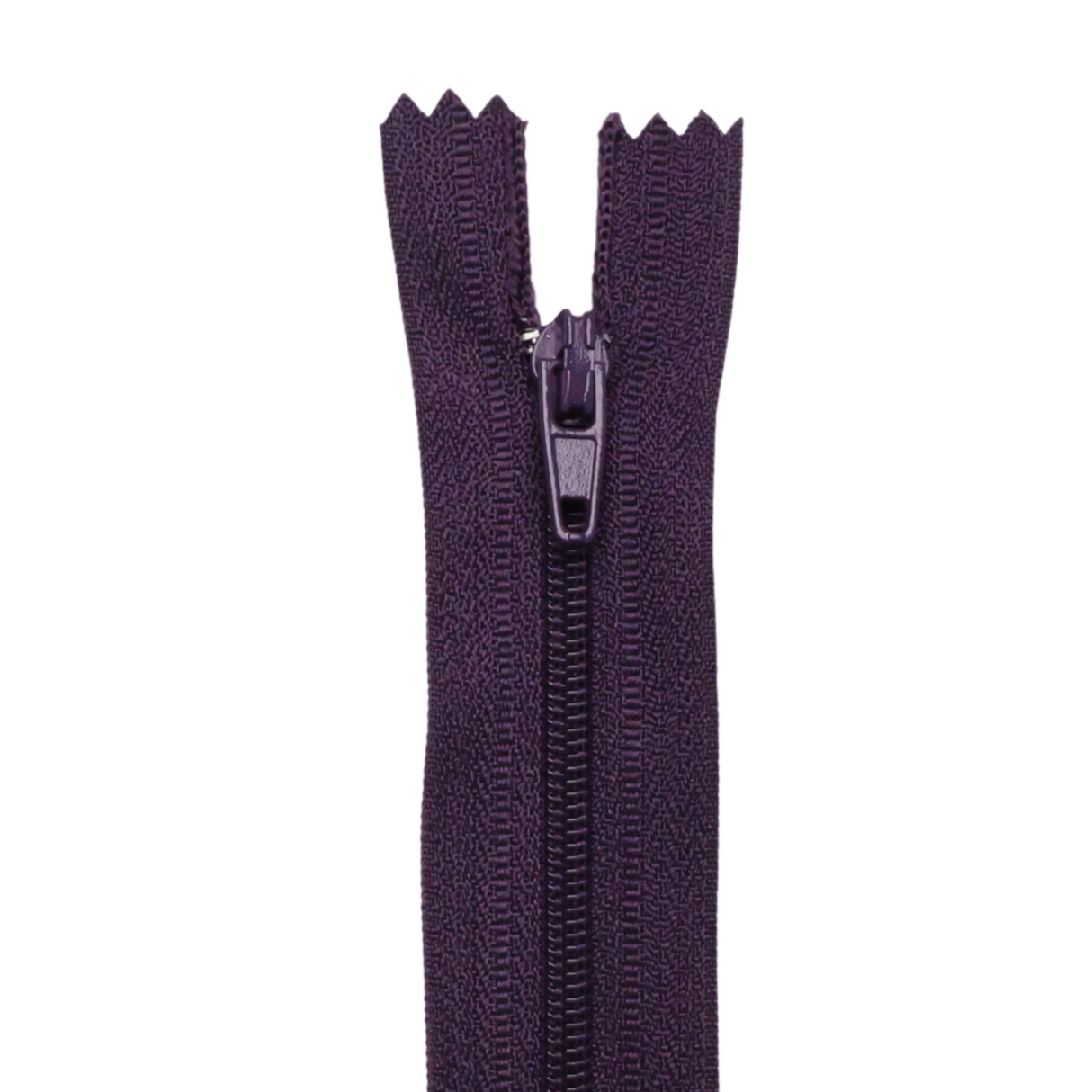 Plastic Normal Zippers: 18", Closed-End, All-Purpose, PURPLE Shade