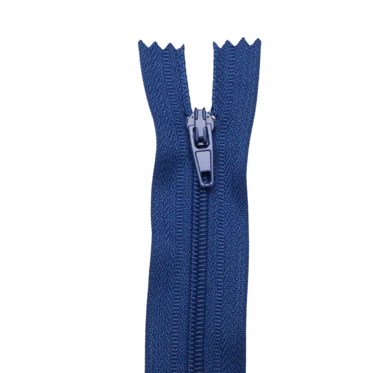 Plastic Normal Zippers: 18", Closed-End, All-Purpose, BLUE Shade
