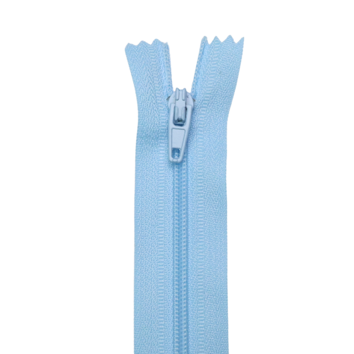 Plastic Normal Zippers: 18", Closed-End, All-Purpose, BLUE Shade