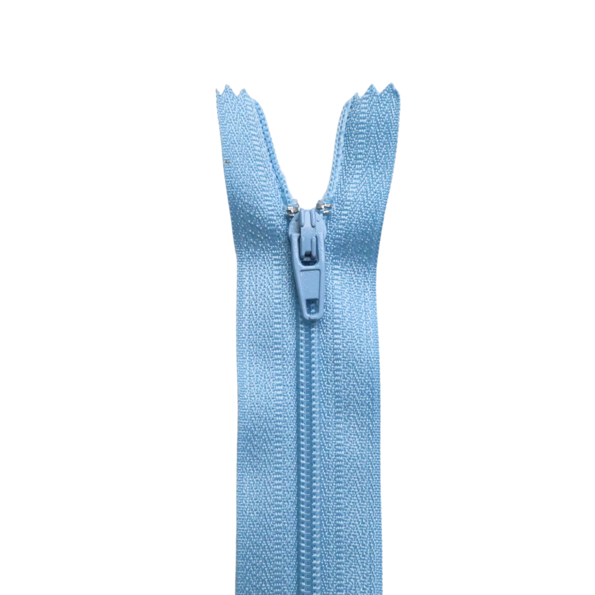 Plastic Normal Zippers: 18", Closed-End, All-Purpose, BLUE Shade