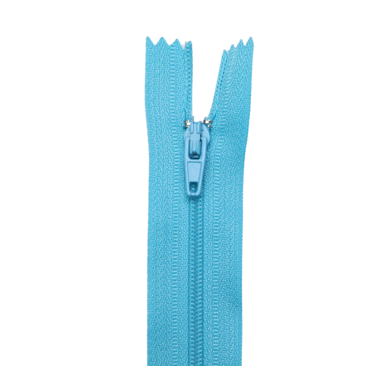 Plastic Normal Zippers: 18", Closed-End, All-Purpose, BLUE Shade
