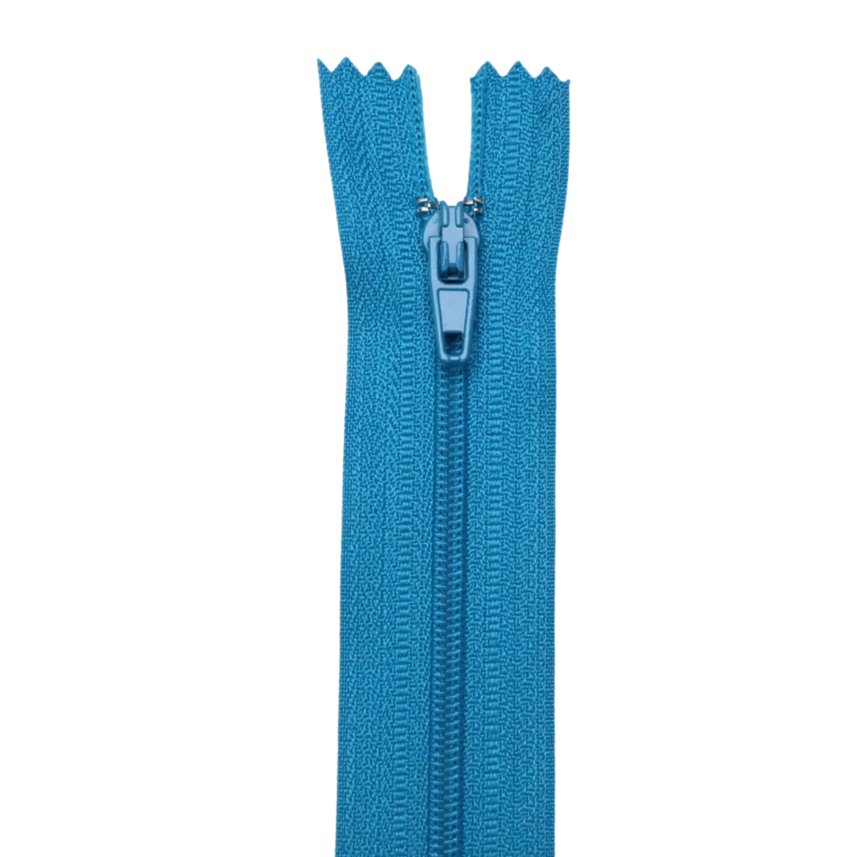 Plastic Normal Zippers: 24", Closed-End, All-Purpose, BLUE Shade