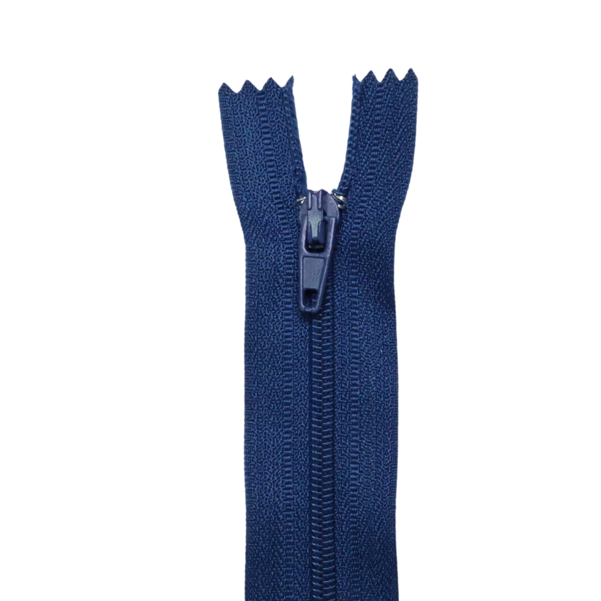 Plastic Normal Zippers: 18", Closed-End, All-Purpose, BLUE Shade