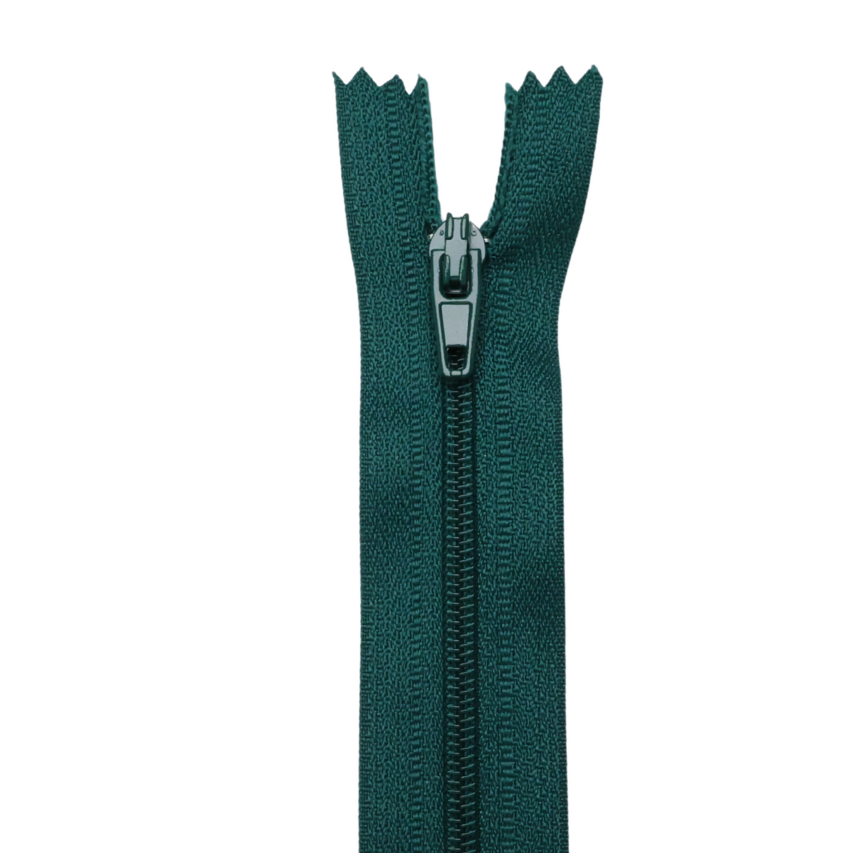 Plastic Normal Zippers: 18", Closed-End, All-Purpose, GREEN Shade