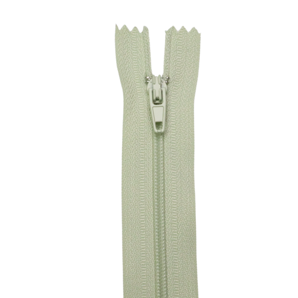 Plastic Normal Zippers: 18", Closed-End, All-Purpose, GREEN Shade