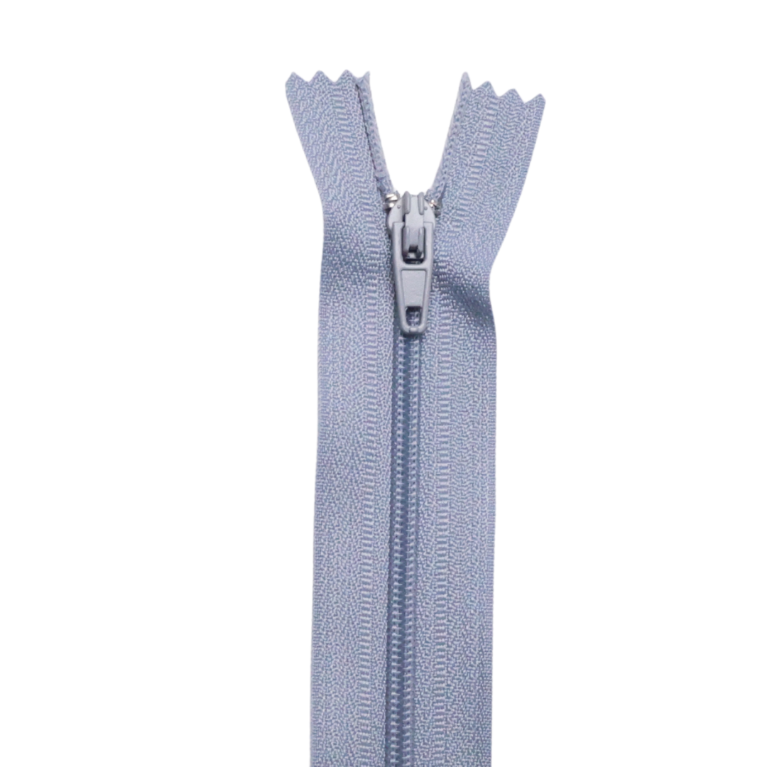 Plastic Normal Zippers: 18", Closed-End, All-Purpose, GRAY Shade