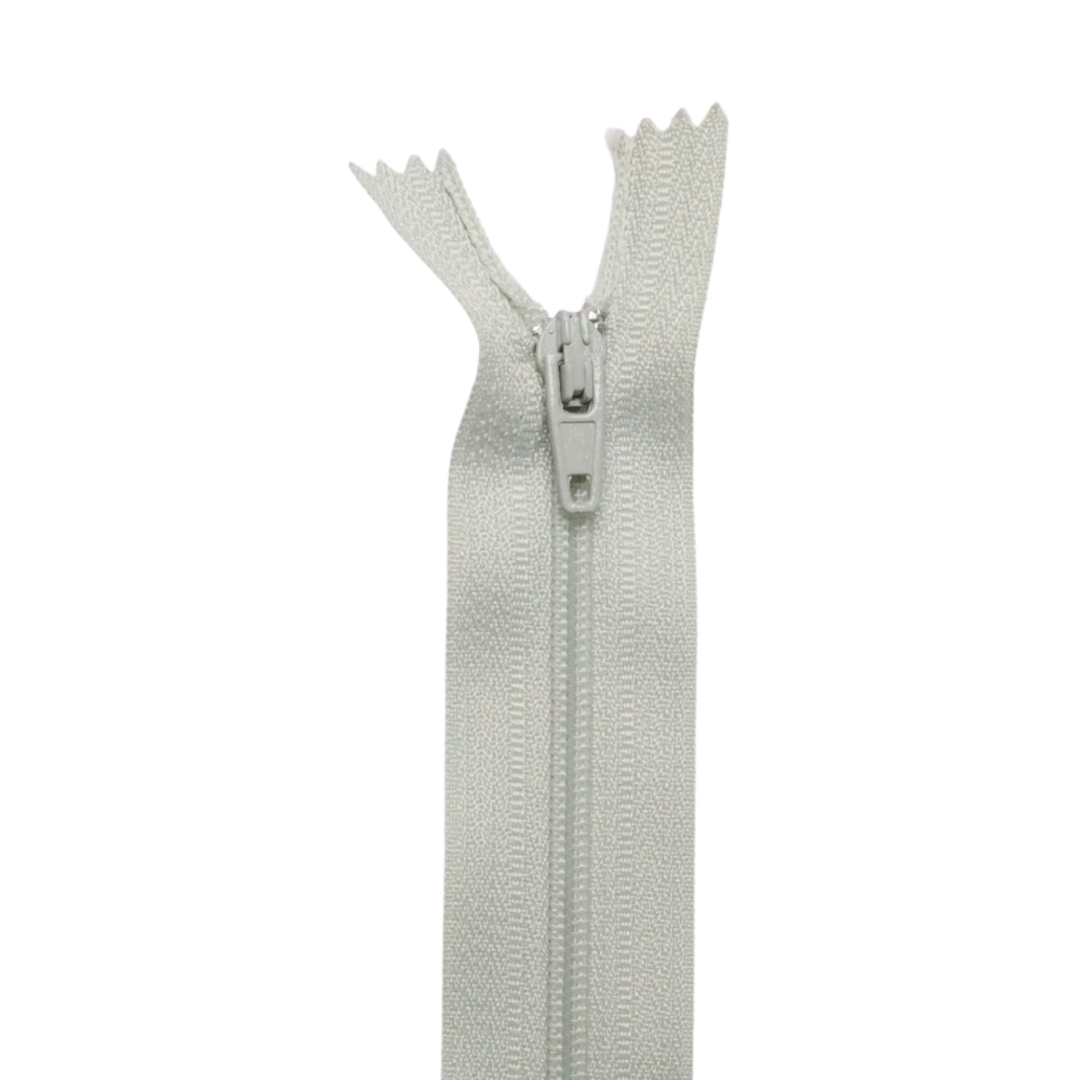 Plastic Normal Zippers: 18", Closed-End, All-Purpose, GRAY Shade