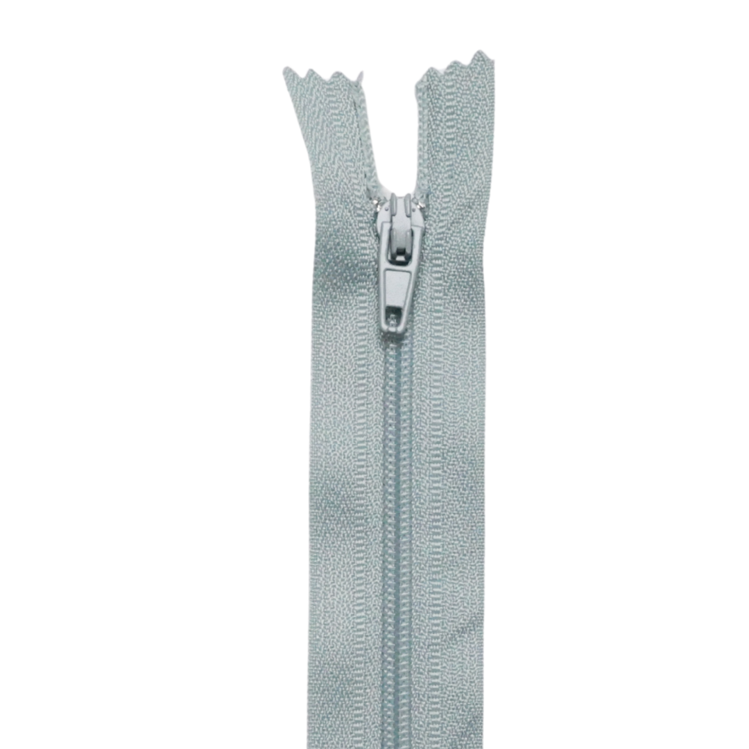 Plastic Normal Zippers: 18", Closed-End, All-Purpose, GRAY Shade