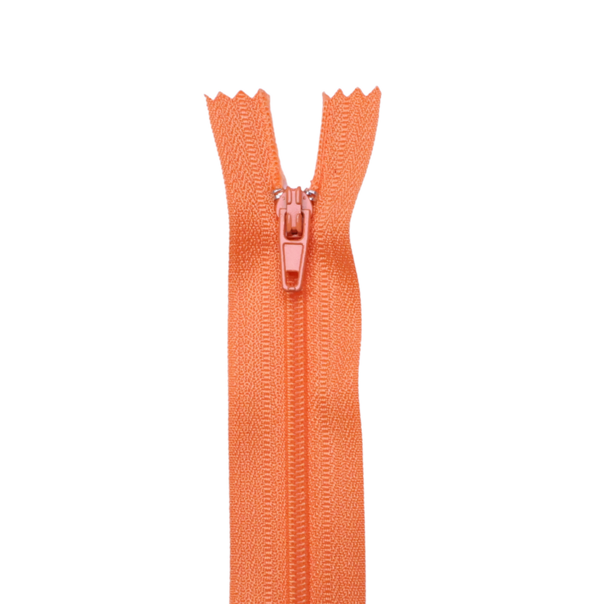 Plastic Normal Zippers: 24", Closed-End, All-Purpose, ORANGE Shade