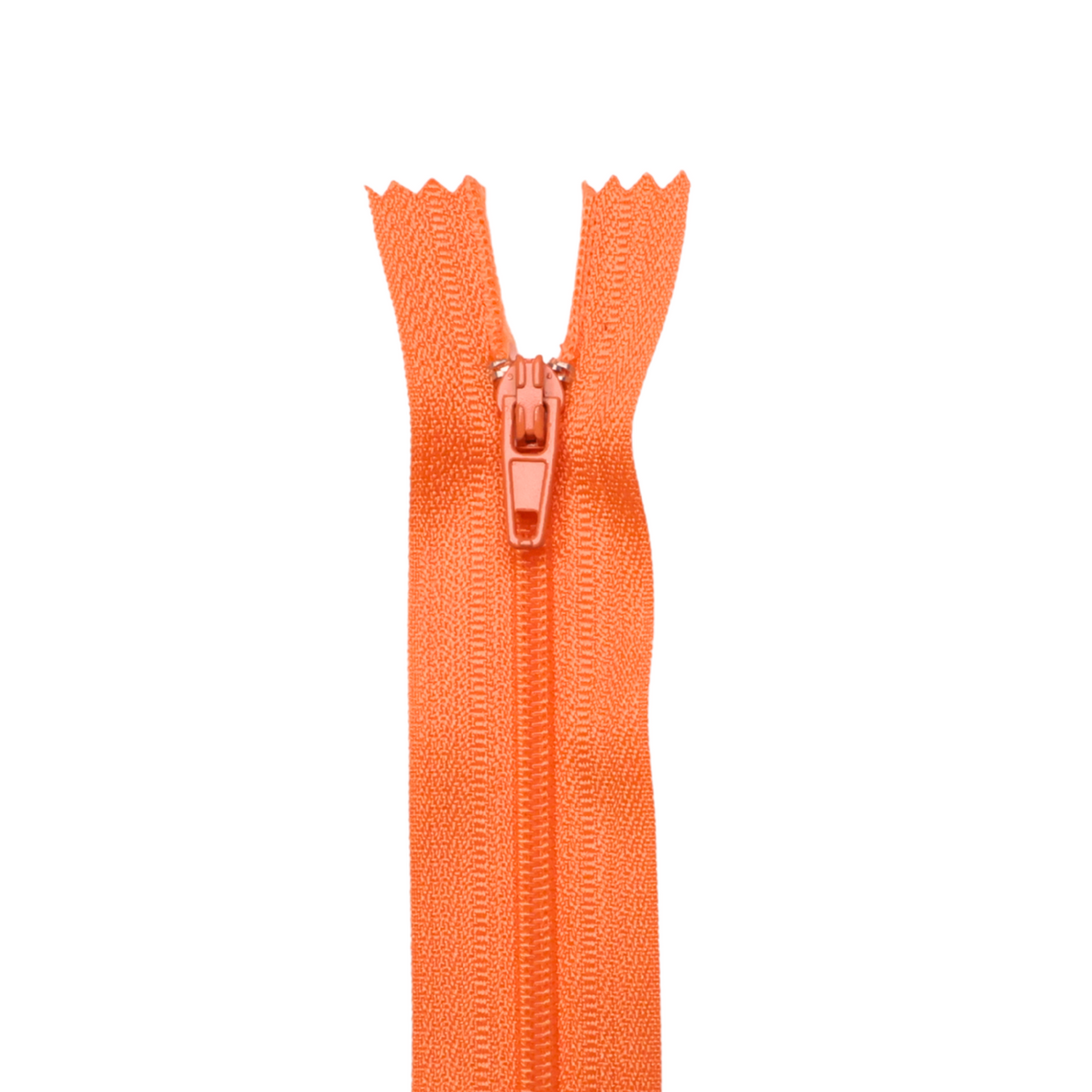 Plastic Normal Zippers: 24", Closed-End, All-Purpose, ORANGE Shade
