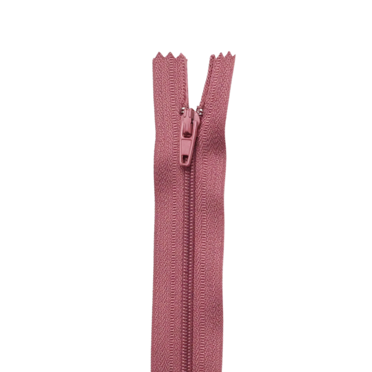 Plastic Normal Zippers: 24", Closed-End, All-Purpose, RED Shade