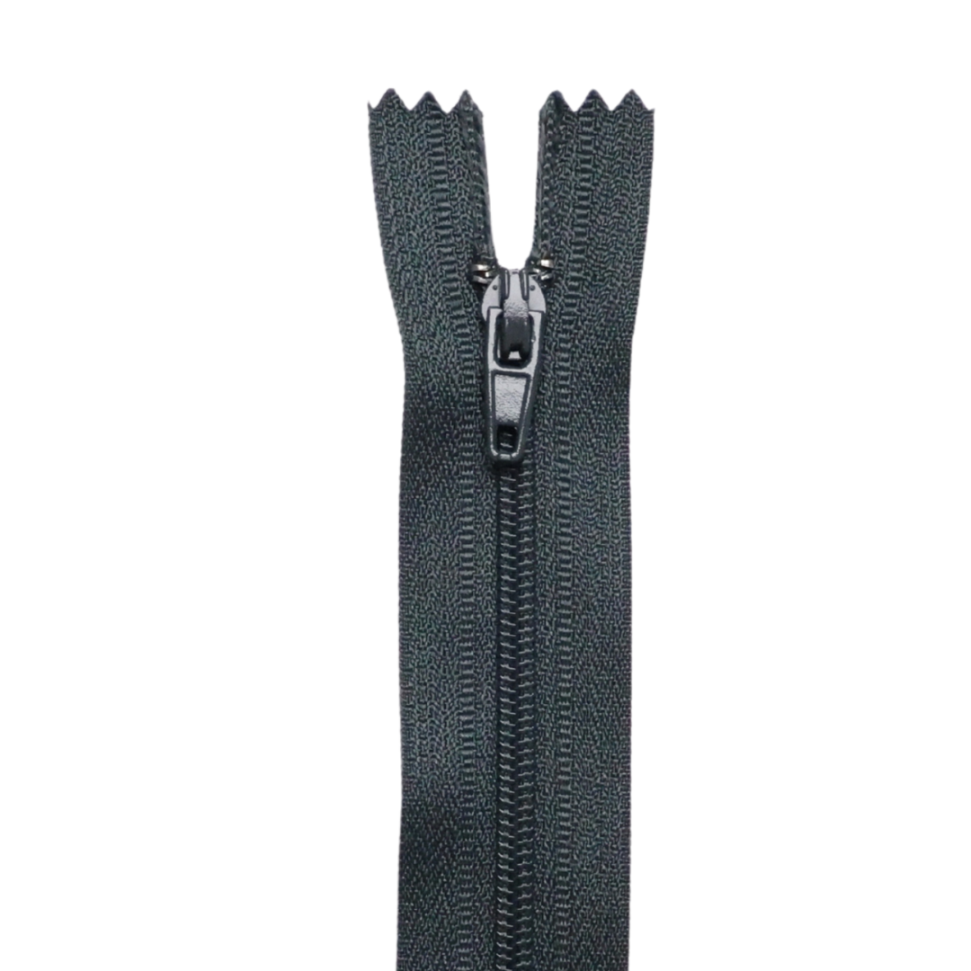 Plastic Normal Zippers: 18", Closed-End, All-Purpose, GRAY Shade