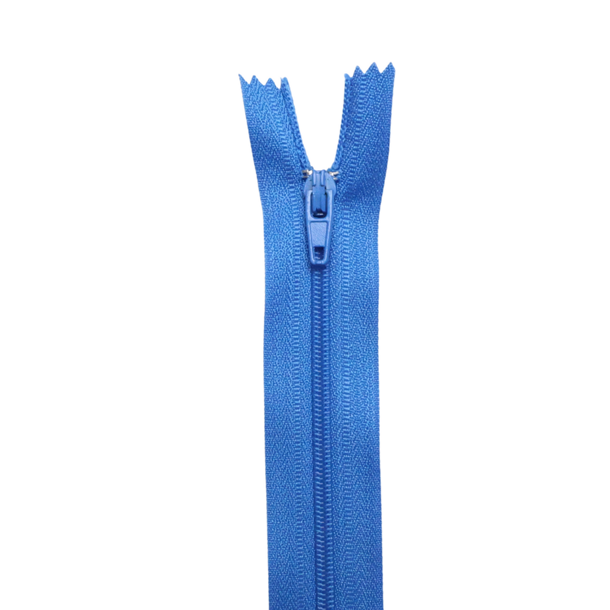 Plastic Normal Zippers: 18", Closed-End, All-Purpose, BLUE Shade