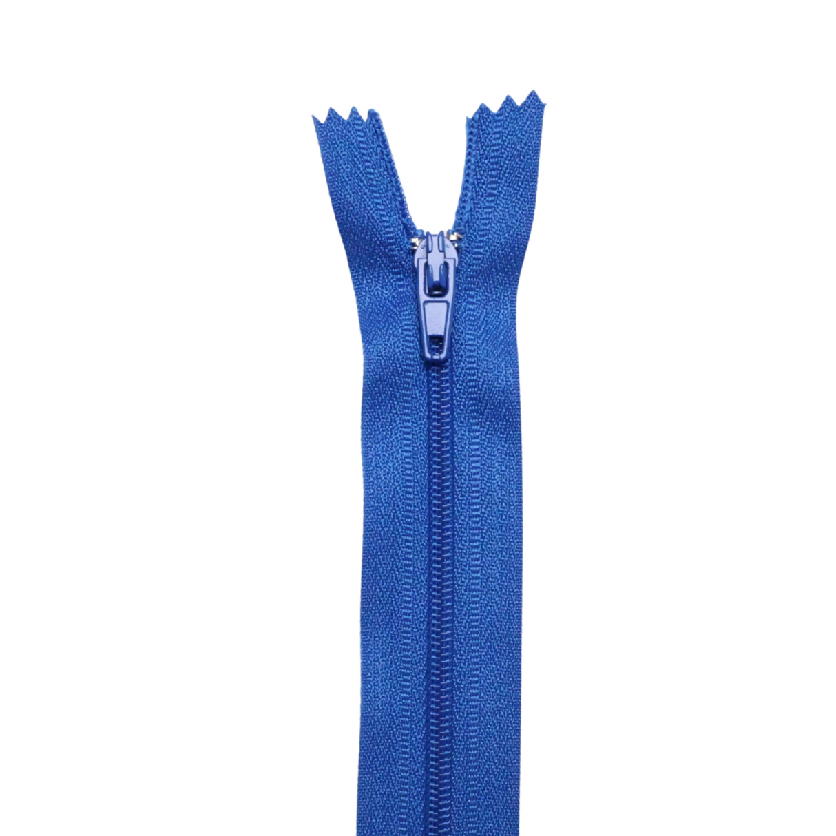 Plastic Normal Zippers: 18", Closed-End, All-Purpose, BLUE Shade