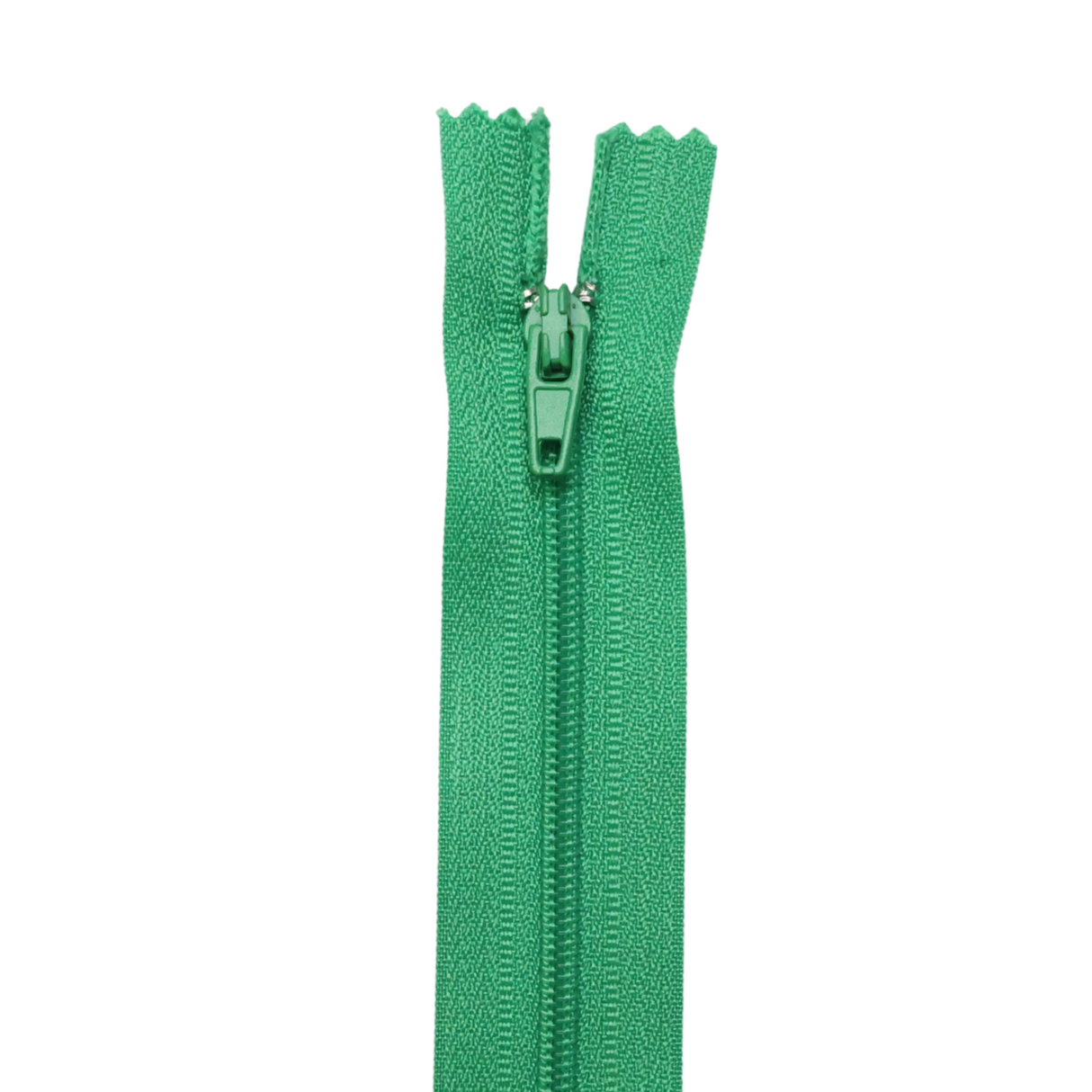 Plastic Normal Zippers: 24", Closed-End, All-Purpose, GREEN Shade