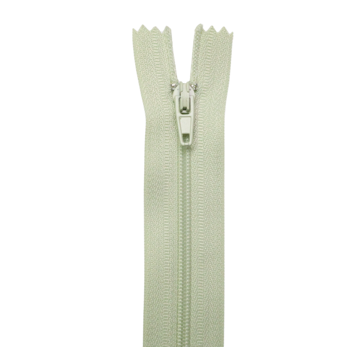 Plastic Normal Zippers: 18", Closed-End, All-Purpose, GREEN Shade