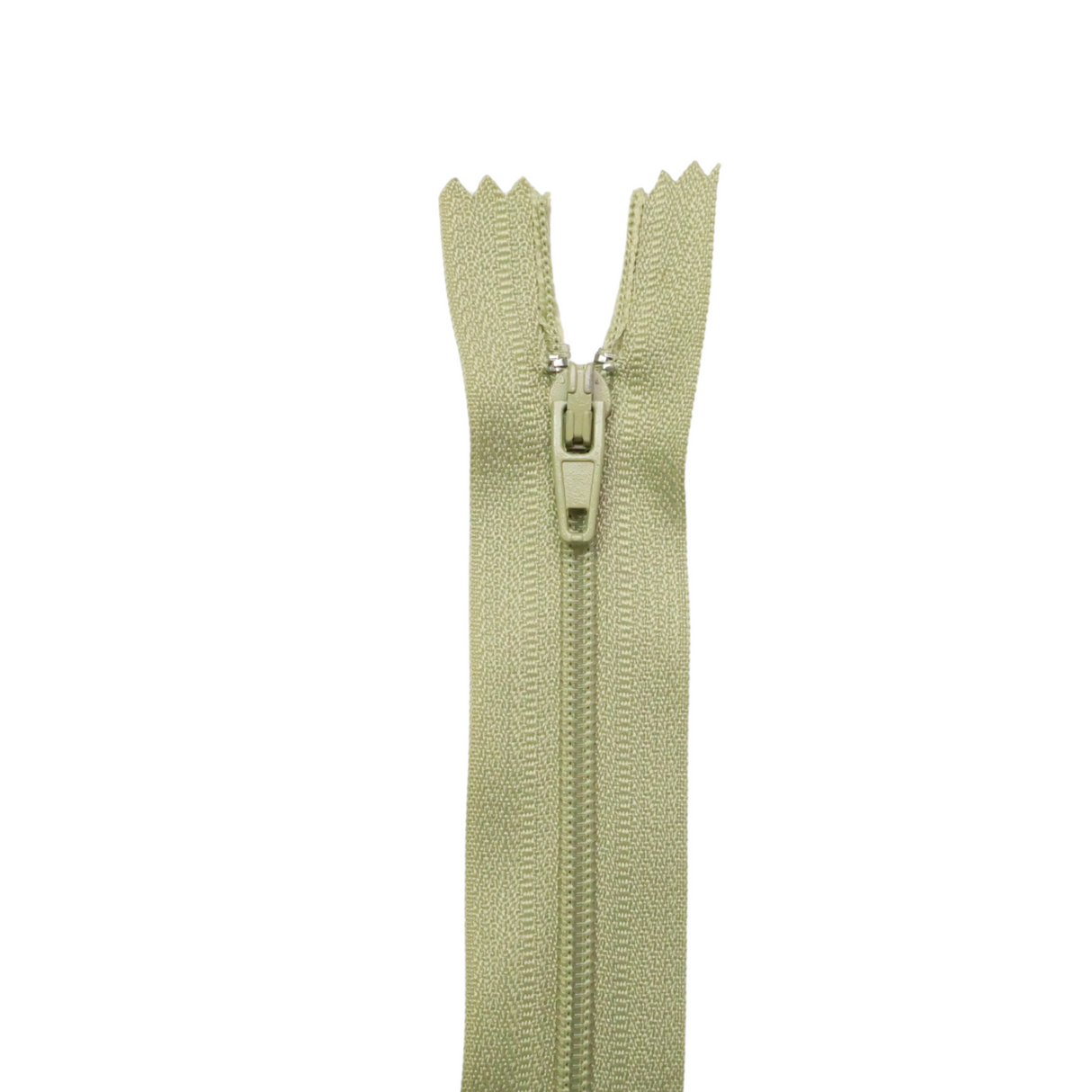 Plastic Normal Zippers: 18", Closed-End, All-Purpose, GREEN Shade