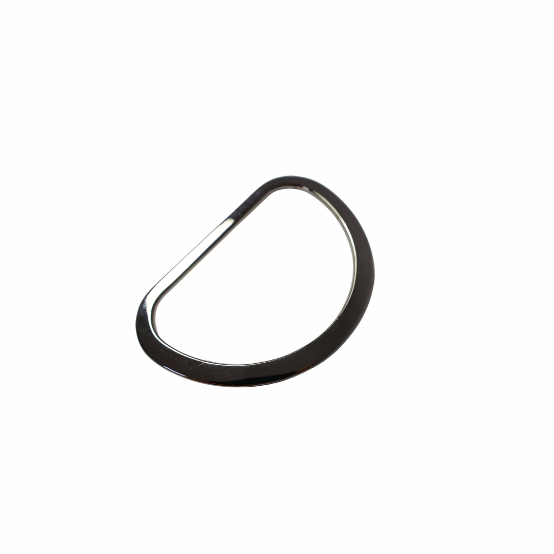 Silver Flat Metal D-Ring - 3 Inch