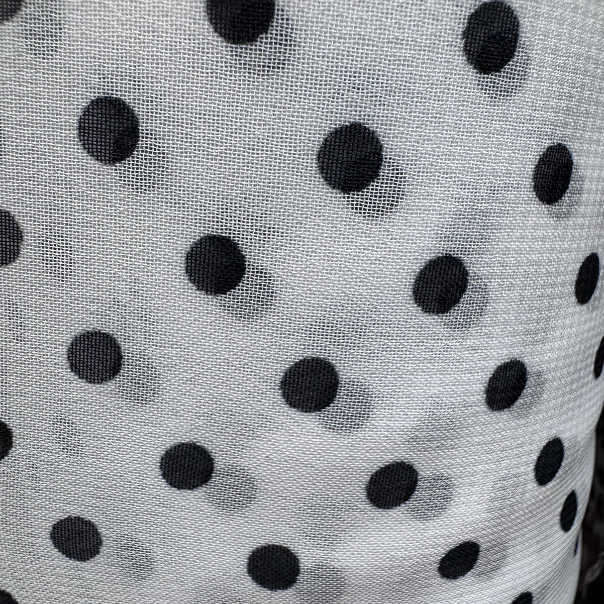 Textured Sheer Polka Dot Shiffon Fabric – Large, Medium & Small Dot Prints(7 Styles) - By the Yard
